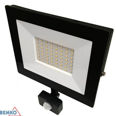 NAŚWIETLACZ LED SMD KASTEL 50W 4000K 4000LM IP65 CZARNY CZ. PIR C64-S-LFK-050BL-4K (S-C64-S-LFK-050BL-4K)